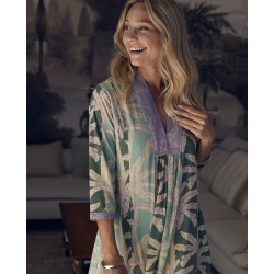 Vestido Cannes Palmeras Verde